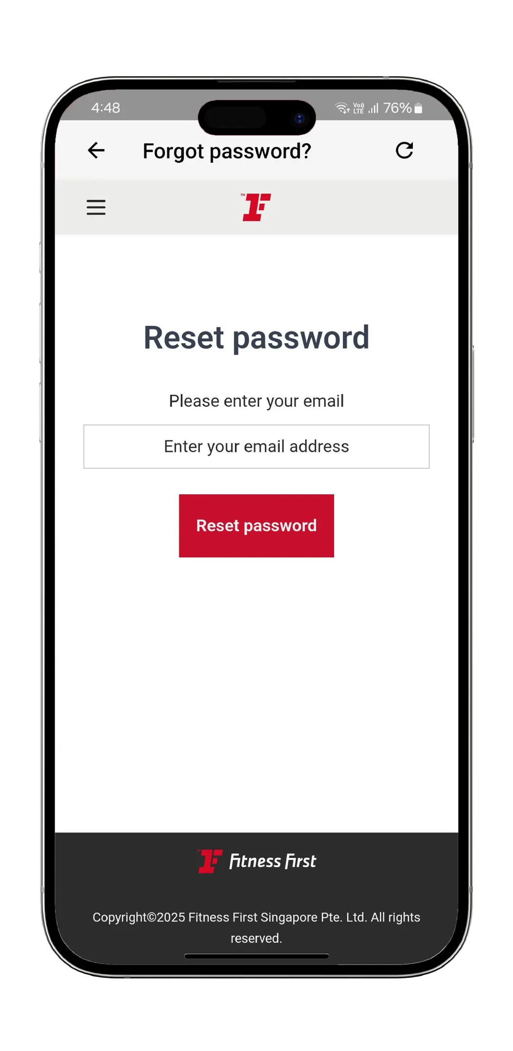 Reset password