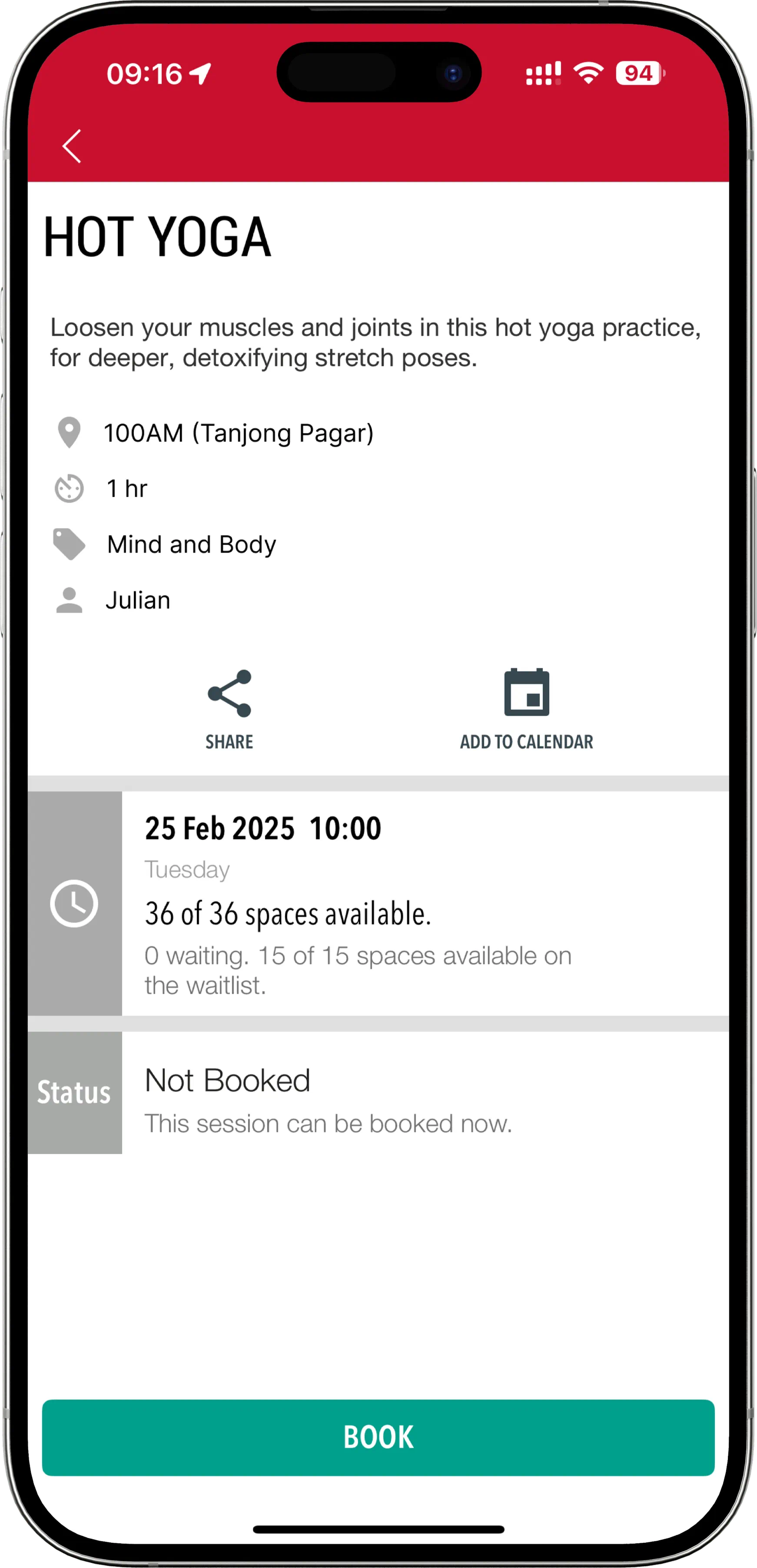 FF SEA Class Booking